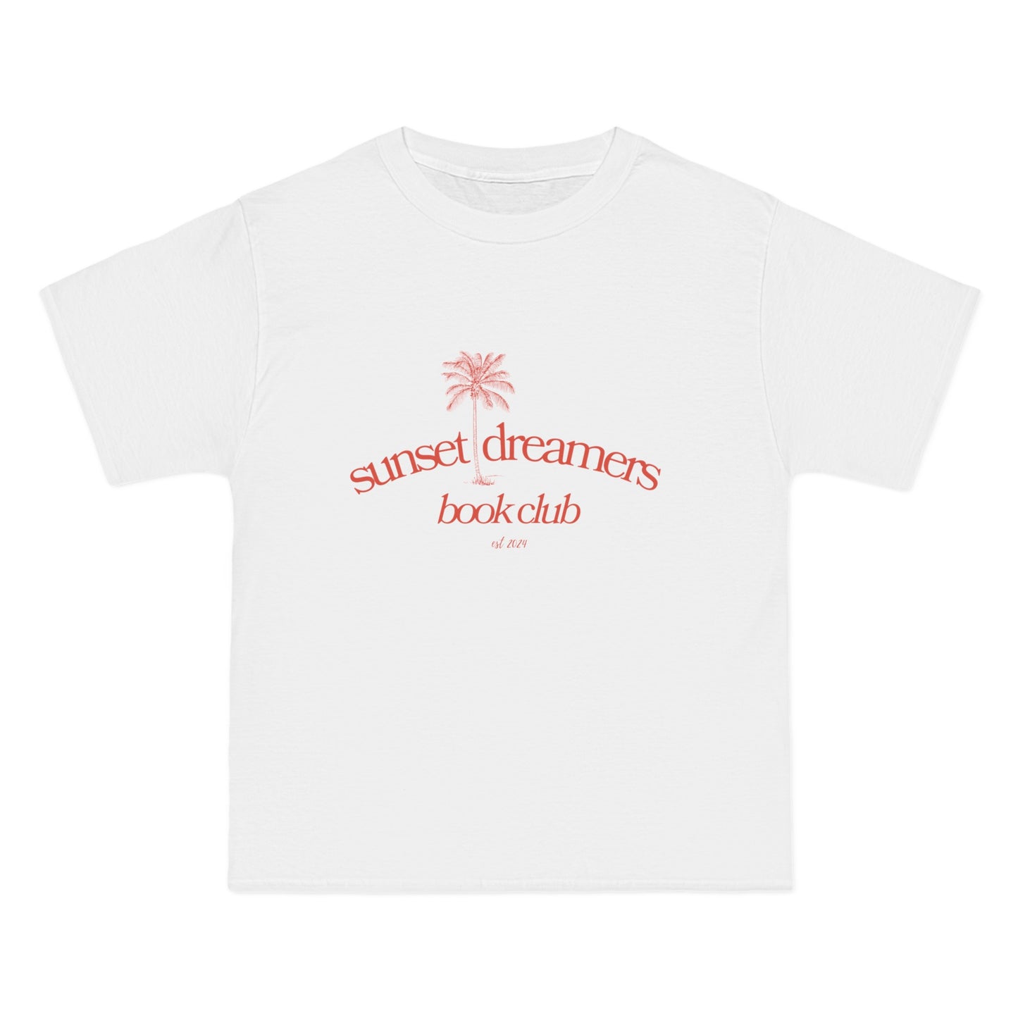 sunset dreamers book club oversized tee