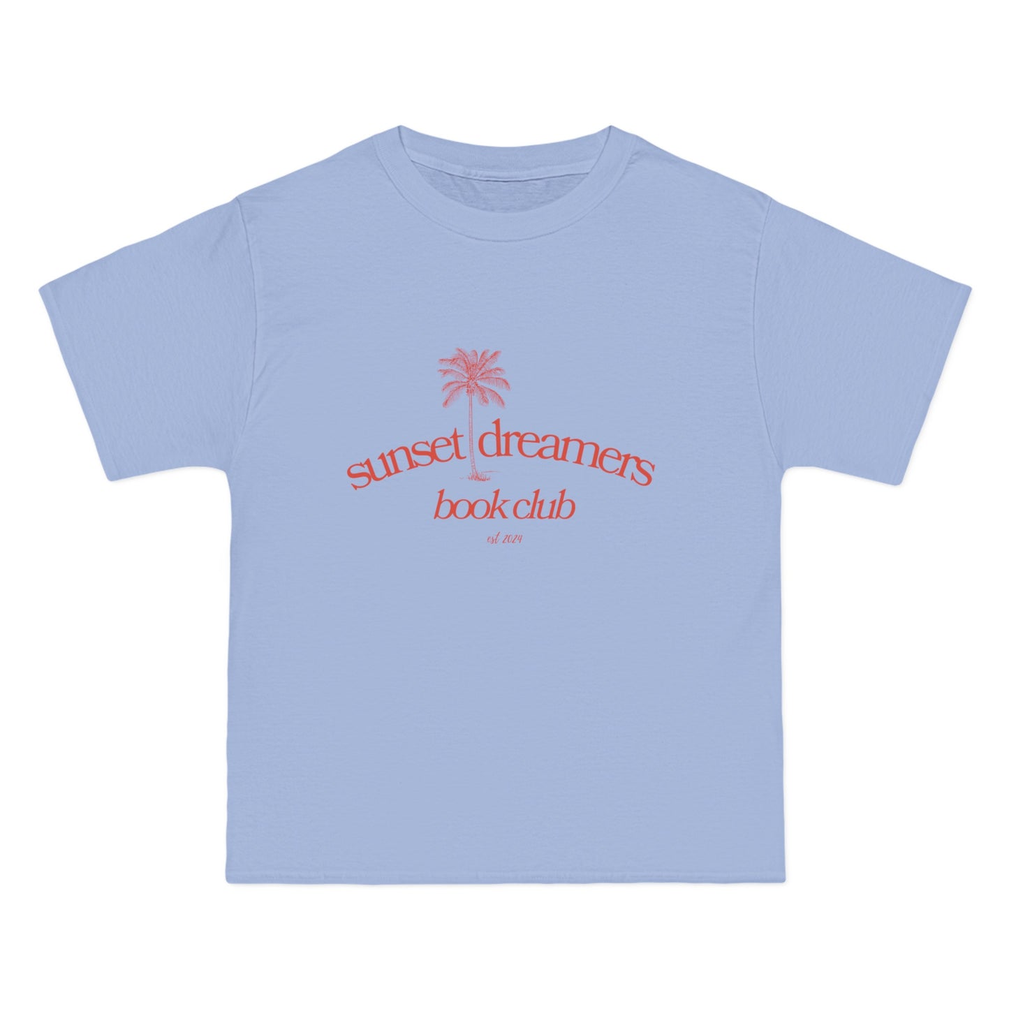 sunset dreamers book club oversized tee