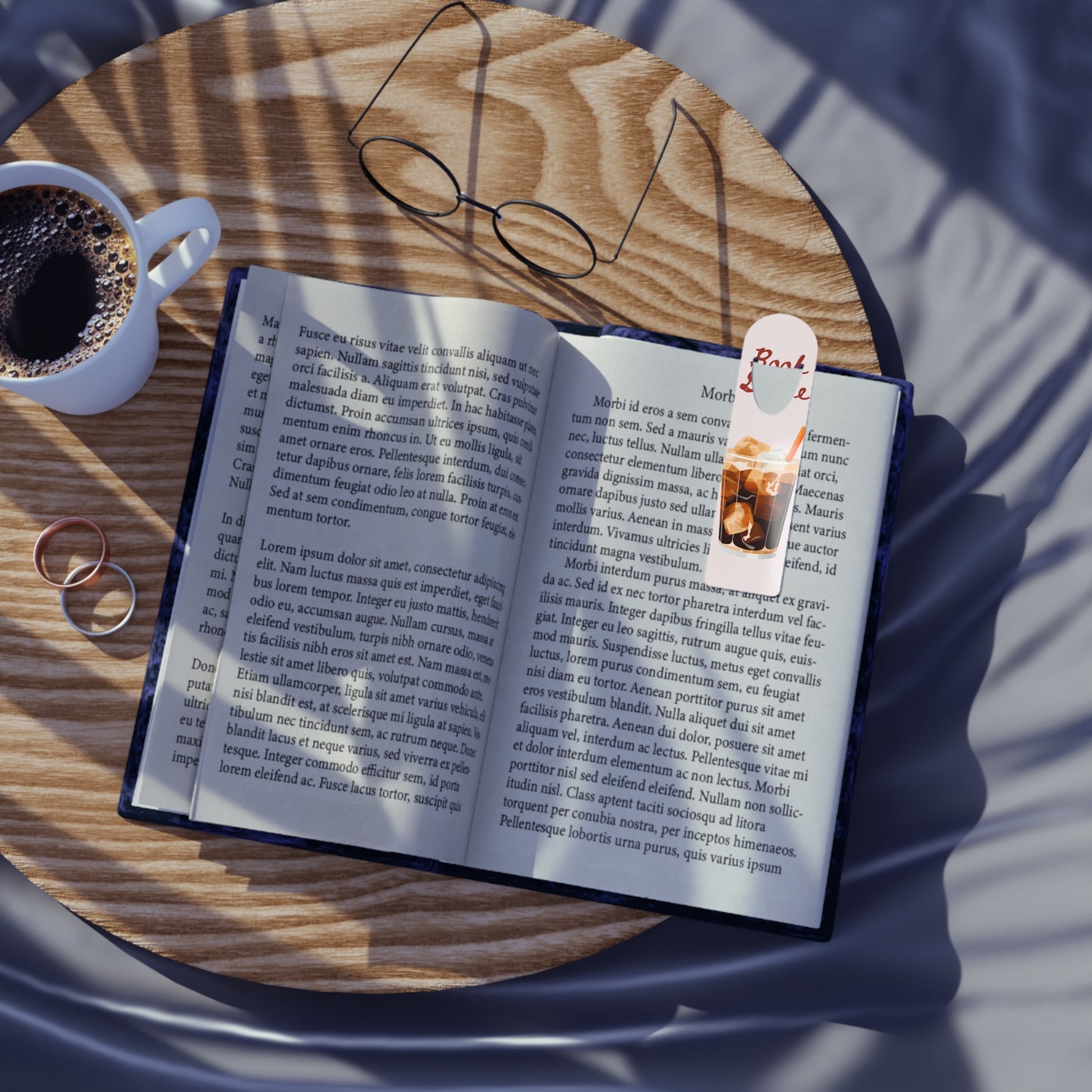 books & coffee bookmark