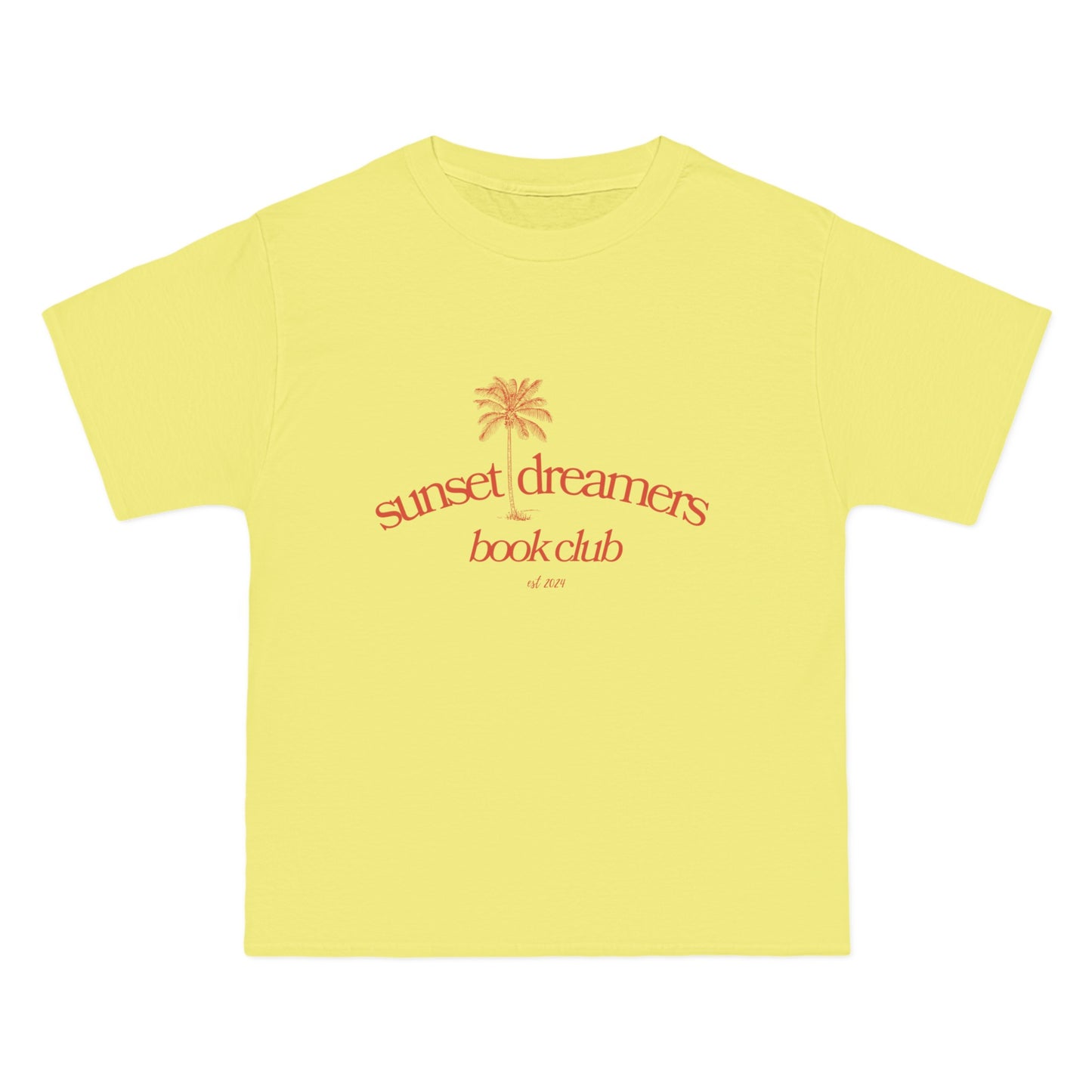 sunset dreamers book club oversized tee