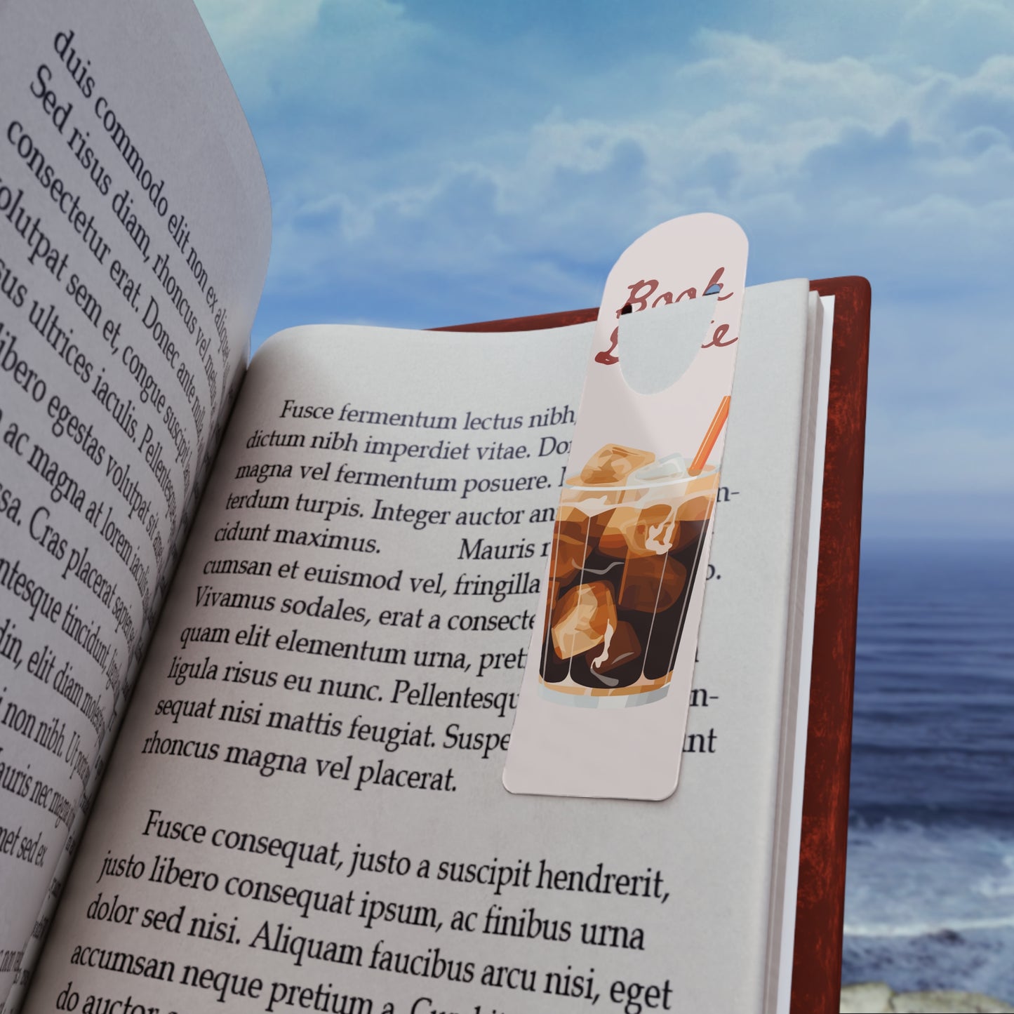 books & coffee bookmark